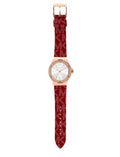  Shop Authentic Michael Kors Lennox Three Hand Silver Dial Red Leather Strap Watch For Women - MK7308 - Luxxuri