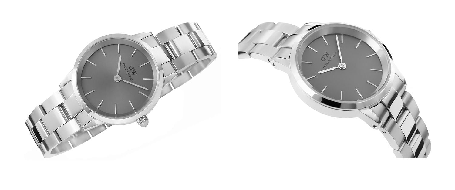  Shop Authentic Daniel Wellington Link Grey Dial Silver Steel Strap Watch For Men - DW00100328 - Luxxuri