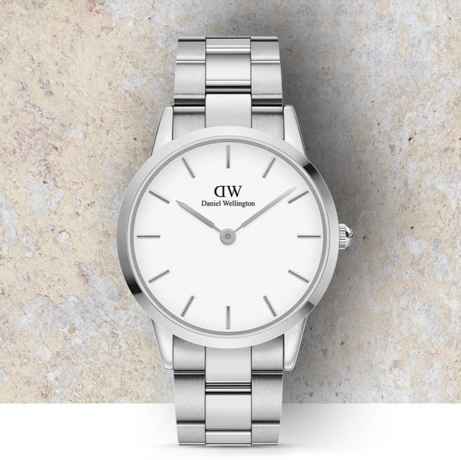  Shop Authentic Daniel Wellington Iconic Link White Dial Silver Steel Strap Watch For Women - DW00100205 - Luxxuri