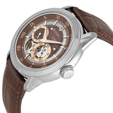  Shop Authentic Bulova Classic Skeleton Automatic Brown Dial Brown Leather Strap Watch for Men - 96A120 - Luxxuri