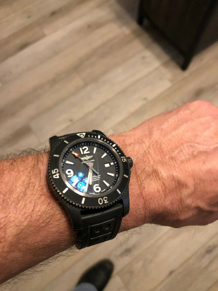  Shop Authentic Breitling Superocean Automatic 46mm Black Dial Black Rubber Strap Watch for Men - M17368B71B1S1 - Luxxuri