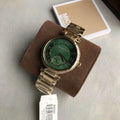  Shop Authentic Michael Kors Skylar Green Dial Gold Steel Strap Watch for Women - MK6065 - Luxxuri