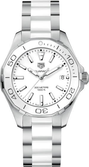  Shop Authentic Tag Heuer Aquaracer Quartz White Dial Two Tone Steel Strap Watch Women - WAY131B.BA0914 - Luxxuri