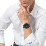  Shop Authentic Fossil Grant Chronograph Black Dial Brown Leather Strap Watch for Men - FS5241 - Luxxuri
