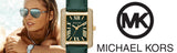  Shop Authentic Michael Kors Emery Quartz Diamonds Green Dial Green Leather Strap Watch For Women - MK4697 - Luxxuri