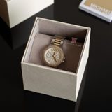  Shop Authentic Michael Kors Camille Multifunction Silver Dial Two Tone Steel Strap Watch For Women - MK6982 - Luxxuri