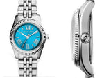  Shop Authentic Michael Kors Lexington Quartz Blue Dial Silver Steel Strap Watch For Women - MK3328 - Luxxuri