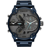  Shop Authentic Diesel Daddy 2.0 Chronograph Quartz Grey Dial Blue Steel Strap Watch For Men - DZ7414 - Luxxuri