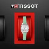  Shop Authentic Tissot T Lady Lovely Square Silver Dial Light Green Leather Strap Watch for Women - T058.109.16.031.01 - Luxxuri