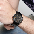  Shop Authentic Armani Exchange Hampton Chronograph Black Dial Black Steel Strap Watch For Men - AX2164 - Luxxuri