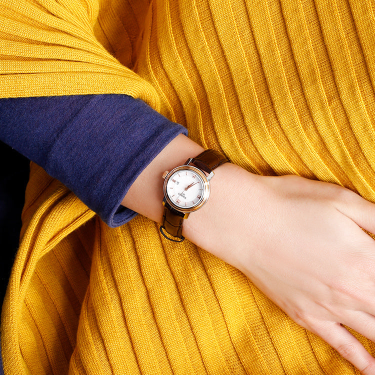  Shop Authentic Tissot Bridgeport Lady White Dial Brown Leather Strap Watch For Women - T097.010.26.118.00 - Luxxuri