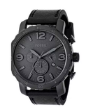  Shop Authentic Fossil Nate Chronograph Black Dial Black Leather Strap Watch for Men - JR1354 - Luxxuri