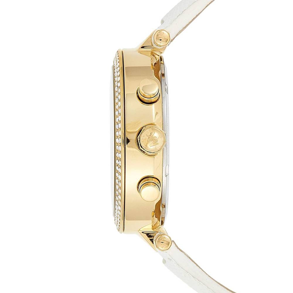  Shop Authentic Michael Kors Parker White Dial with Diamonds White Leather Strap Watch for Women - MK2290 - Luxxuri