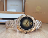  Shop Authentic Versace Shadov Quartz Gold Dial Gold Steel Strap Watch for Women - VEBM00618 - Luxxuri