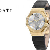 Shop Authentic Maserati Potenza Diamonds Silver Dial Black Leather Strap Watch For Women - R8851108505 - Luxxuri