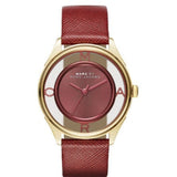 Shop Authentic Marc Jacobs Tether Transparent Red Dial Red Leather Strap Watch for Women - MBM1377 - Luxxuri