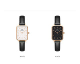  Shop Authentic Daniel Wellington Quadro White Dial Black Leather Strap Watch For Women - DW00100450 - Luxxuri