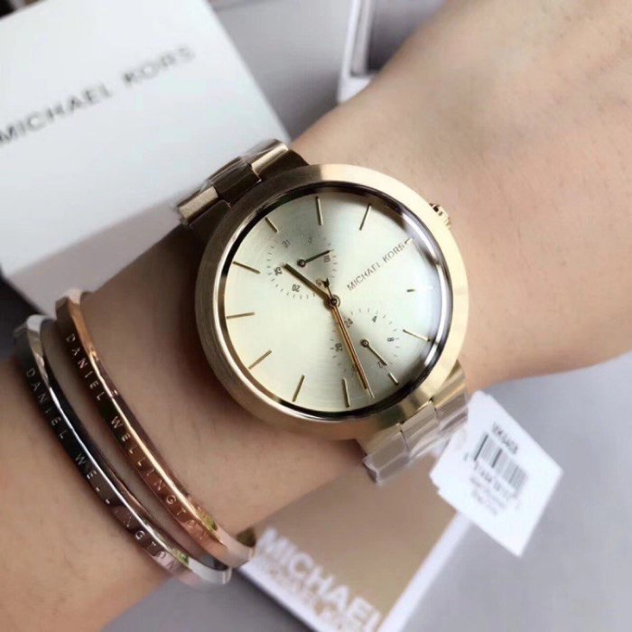  Shop Authentic Michael Kors Garner Quartz Gold Dial Gold Steel Strap Watch For Women - MK6408 - Luxxuri