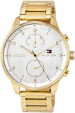  Shop Authentic Tommy Hilfiger Chase Quartz White Dial Gold Steel Strap Watch for Men - 1791576 - Luxxuri