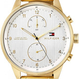  Shop Authentic Tommy Hilfiger Chase Quartz White Dial Gold Steel Strap Watch for Men - 1791576 - Luxxuri