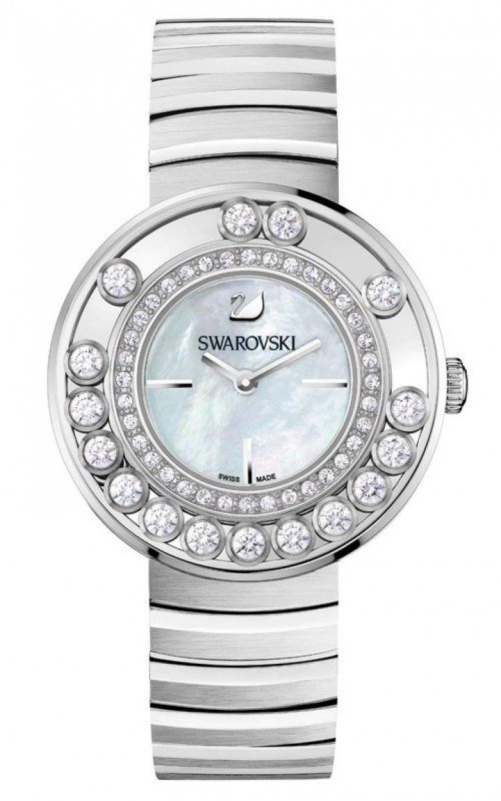  Shop Authentic Swarovski Lovely Crystal Mother of Pearl Dial Silver Steel Strap Watch for Women - 1160307 - Luxxuri