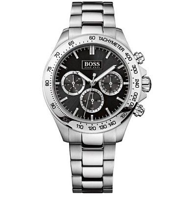  Shop Authentic Hugo Boss Ikon Black Dial Silver Steel Strap Watch for Men - 1512965 - Luxxuri