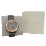  Shop Authentic Michael Kors Brecken Chronograph Grey Dial Silver Mesh Strap Watch For Men - MK8868 - Luxxuri