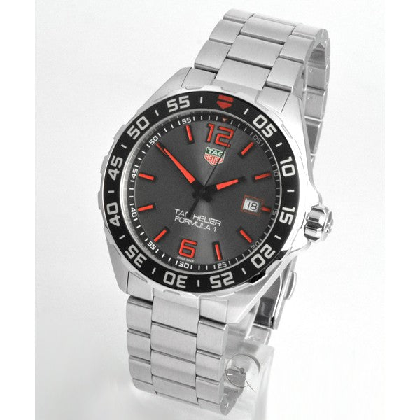 Tag Heuer Formula 1 Quartz Anthracite Dial Silver Steel Strap Watch for Men - WAZ1018.BA0842