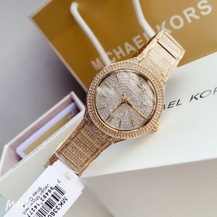 Shop Authentic Michael Kors Kerry Crystals Gold Dial Gold Steel Strap Watch For Women - MK3360 - Luxxuri