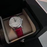  Shop Authentic IWC Portofino Automatic Diamonds Silver Dial Red Leather Strap Watch for Women - IW357408 - Luxxuri