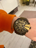  Shop Authentic Diesel Mega Chief Chronograph Black Dial Black Steel Strap Watch For Men - DZ4338 - Luxxuri