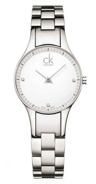  Shop Authentic Calvin Klein Simplicity White Dial Silver Steel Strap Watch for Women - K4323101 - Luxxuri