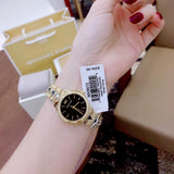  Shop Authentic Michael Kors Runway Mercer Quartz Black Dial Two Tone Steel Strap Watch For Women - MK6672 - Luxxuri
