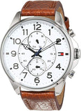  Shop Authentic Tommy Hilfiger Dean Quartz Multifunction White Dial Brown Leather Strap Watch for Men - 1791274 - Luxxuri