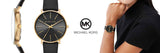 Shop Authentic Michael Kors Pyper Black Dial Black Leather Strap Watch For Women - MK2747 - Luxxuri