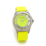  Shop Authentic Marc Jacobs Henry Skeleton Neon Yellow Dial Yellow Leather Strap Watch for Women - MBM1242 - Luxxuri
