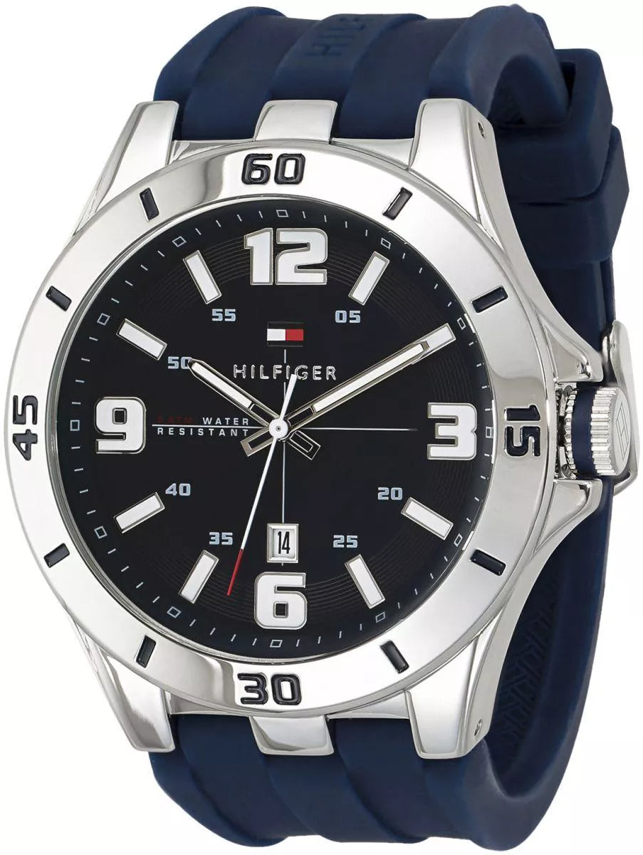  Shop Authentic Tommy Hilfiger Drew Black Dial Black Rubber Strap Watch for Men - 1791062 - Luxxuri