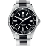  Shop Authentic Tag Heuer Aquaracer Quartz Diamonds Black Dial Two Tone Steel Strap Watch for Women - WAY131G.BA0913 - Luxxuri