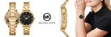  Shop Authentic Michael Kors Pyper Three-Hand Black Dial Gold Steel Strap Watch For Women - MK4593 - Luxxuri
