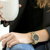  Shop Authentic Marc Jacobs Baker Black Dial Gold Steel Strap Watch for Women - MBM3355 - Luxxuri