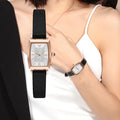  Shop Authentic Emporio Armani Gianni T Bar Quartz White Dial Black Leather Strap Watch For Women - AR11408 - Luxxuri