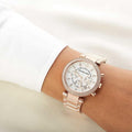  Shop Authentic Michael Kors Parker White Dial with Diamonds Rose Gold Steel Strap Watch for Women - MK5491 - Luxxuri