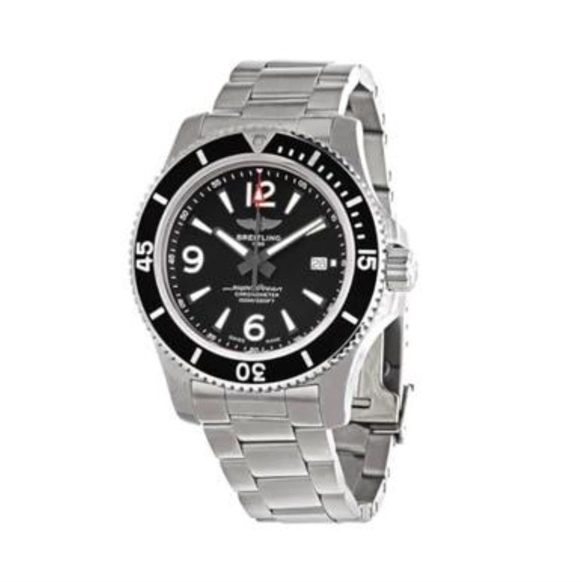  Shop Authentic Breitling Superocean Automatic 44mm Black Dial Silver Steel Strap Watch for Men - A17367D71B1A1 - Luxxuri