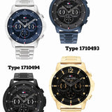  Shop Authentic Tommy Hilfiger Luca Chronograph Blue Dial Silver Steel Strap Watch For Men - 1710492 - Luxxuri