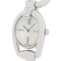  Shop Authentic Gucci Horsebit Collection Diamonds Mother of Pearl White Dial Silver Steel Strap Watch For Women - YA139504 - Luxxuri
