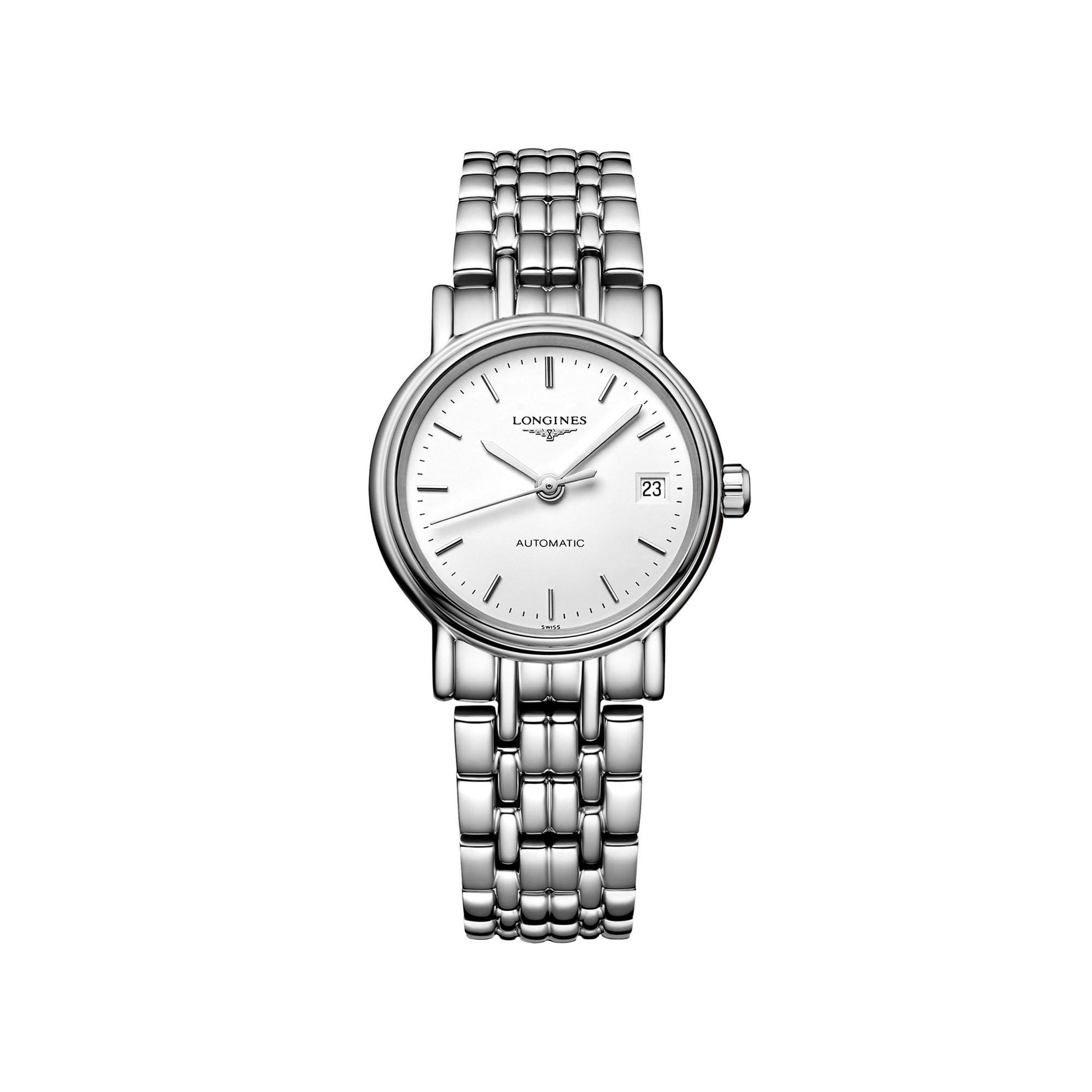  Shop Authentic Longines Presence 25.5mm Automatic Stainless Steel Watch for Women - L4.321.4.12.6 - Luxxuri