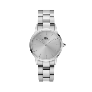  Shop Authentic Daniel Wellington Iconic Link Unitone Silver Dial Silver Steel Strap Watch For Women - DW00100402 - Luxxuri