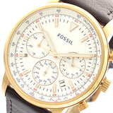  Shop Authentic Fossil Goodwin Chronograph White Dial Brown Leather Strap Watch for Men - FS5415 - Luxxuri