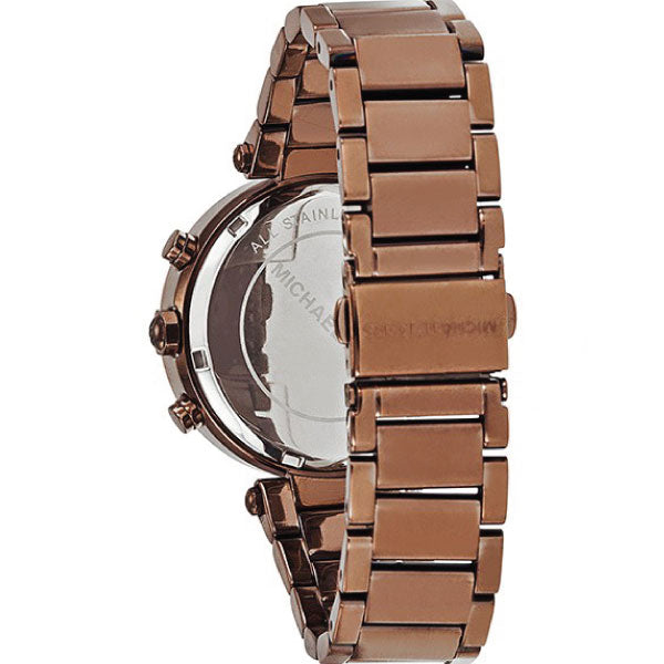  Shop Authentic Michael Kors Parker Chronograph Brown Dial Brown Steel Strap Watch For Women - MK5578 - Luxxuri