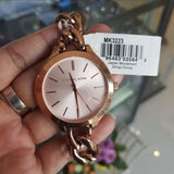  Shop Authentic Michael Kors Slim Runway Rose Gold Dial Rose Gold Steel Strap Watch for Women - MK3223 - Luxxuri